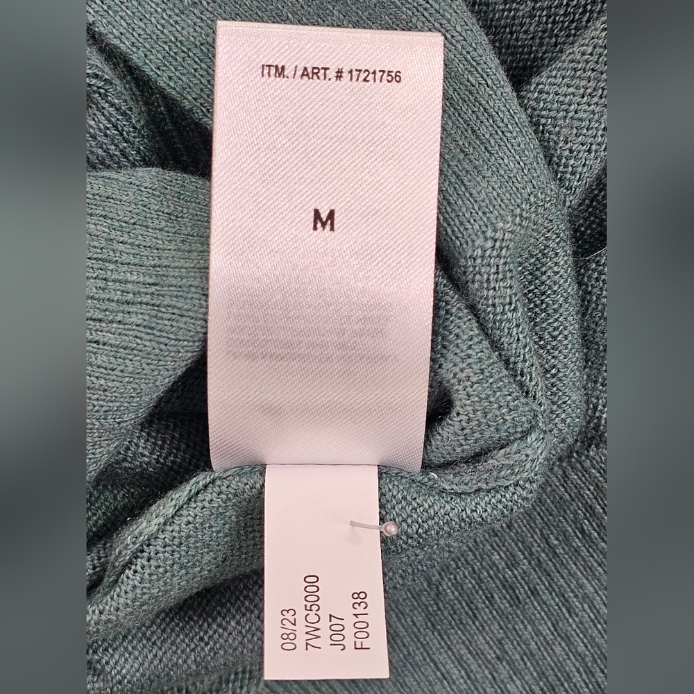 NEW Lucky Brand V Neck Ribbed Womens M Green Sea Pine Sweater Soft Cozy Pullover - Picture 10 of 10